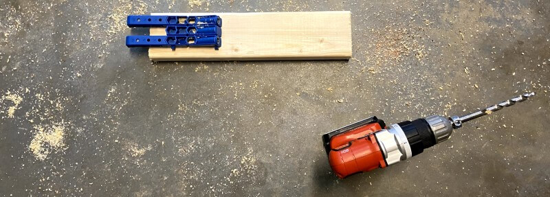 Kreg Jig setup for pocket hole joinery