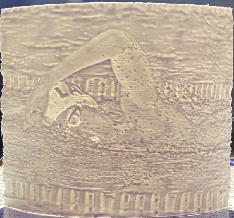 Lithophane print of Alex photo