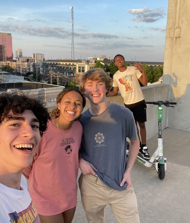 Original photo of friends group