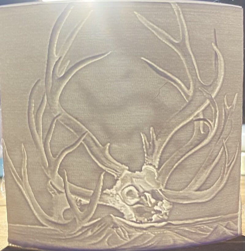 Lithophane print of Georgia O'Keeffe artwork