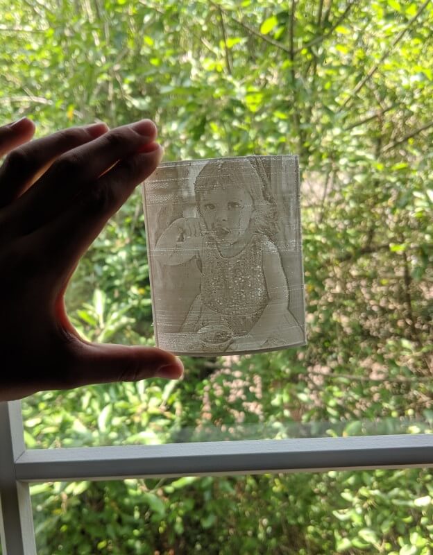 Lithophane print of Maeko photo
