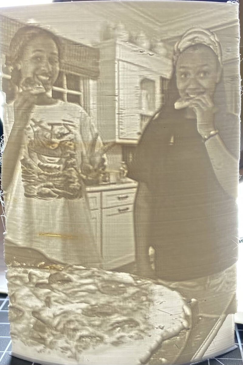 Lithophane print of Nina photo