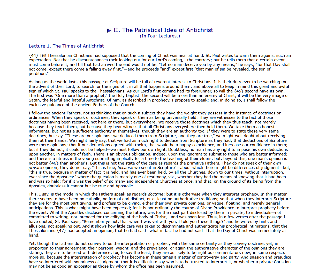 The Patristical Idea of Antichrist