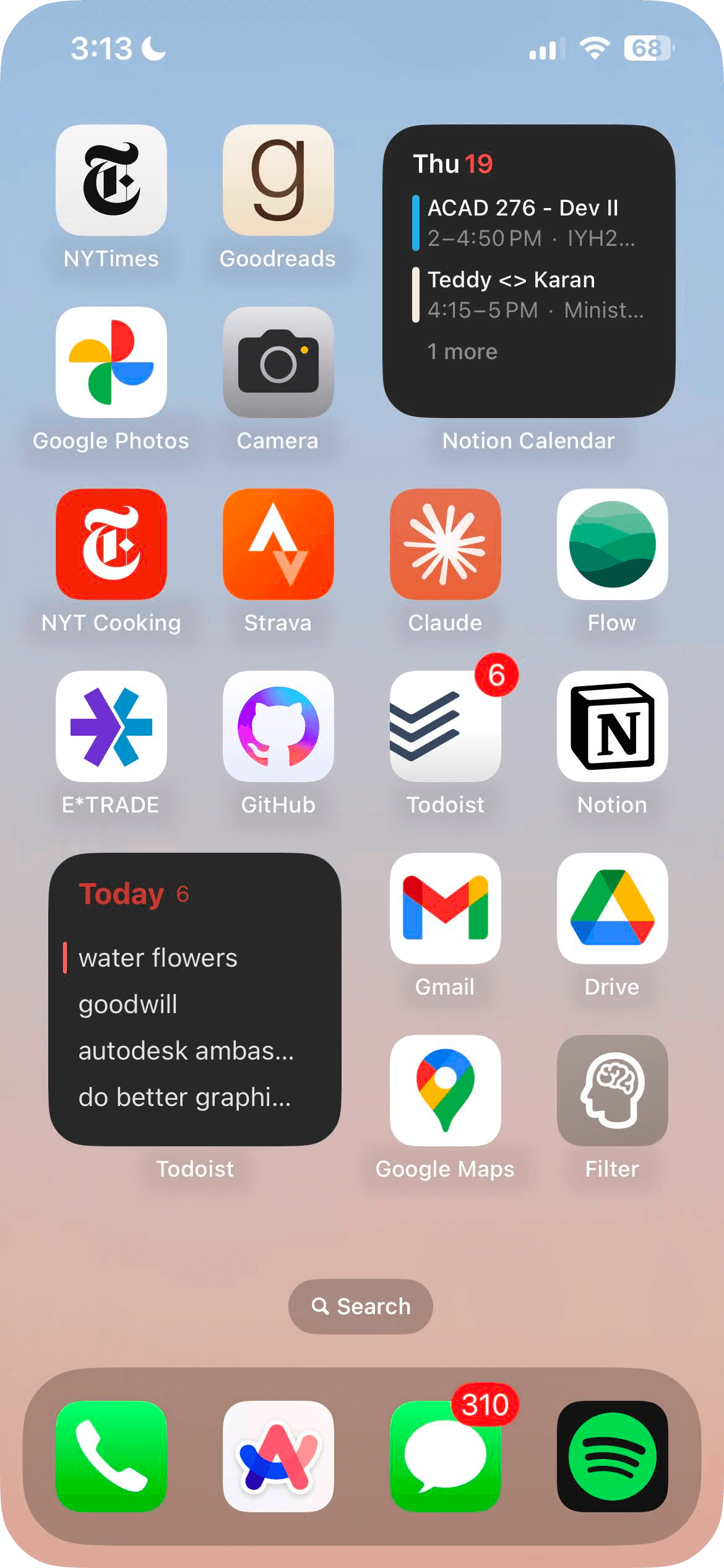 iPhone screen showing normal color display